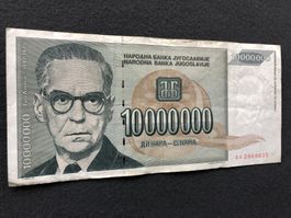 Belgrad 1993 - Jugoslawien - 10000000 Dinara - Ivo Andrić