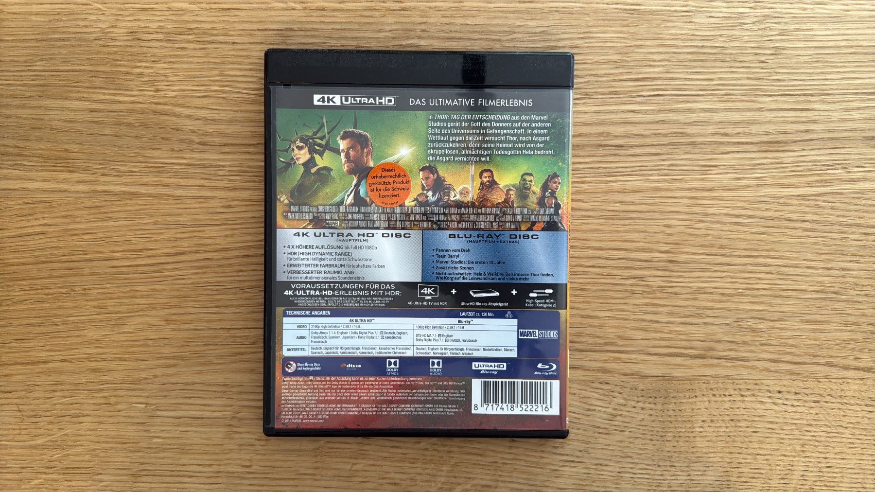 Tutti i DVDs: Thor Ragnarok - 4K UHD Blu-Ray – Usato da Wallisellen venduto da Art_Vendorlay 1