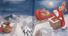 Serviette weihnachtsmann bringt geschenke (2Stk.)
