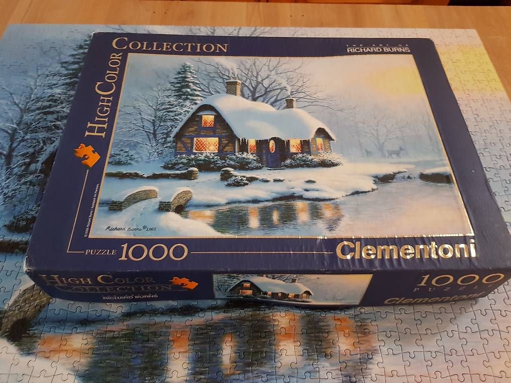 Clementoni Puzzle: Winterpuzzle 1000 Teile Clementoni – Usato da Fiesch venduto da Sherry90 1