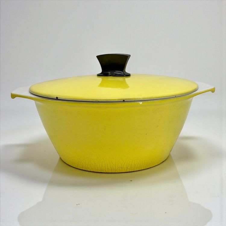 ANCIENNE PETITE COCOTTE En Fonte Émaillée Vintage Année 70 EUR 10,00