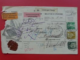 1911, BEGLEITADRESSE LAUSANNE nach RUMÄNIEN mit 116 (3FR)