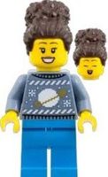 LEGO Minifigur City Frau Weihnachtspullover cty1933