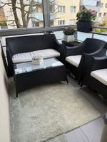 Balkon Lounge Set, Top Zustand, inkl. Tisch und Sitzkissen