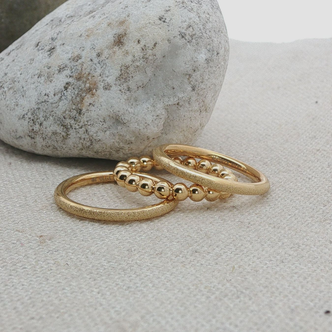 Olga Ribler Anelli: Edelstahl & Silber Ring SET Ringgrösse 50 – Nuovo (secondo la descrizione) da Luzern venduto da Schmuckoutlet 5