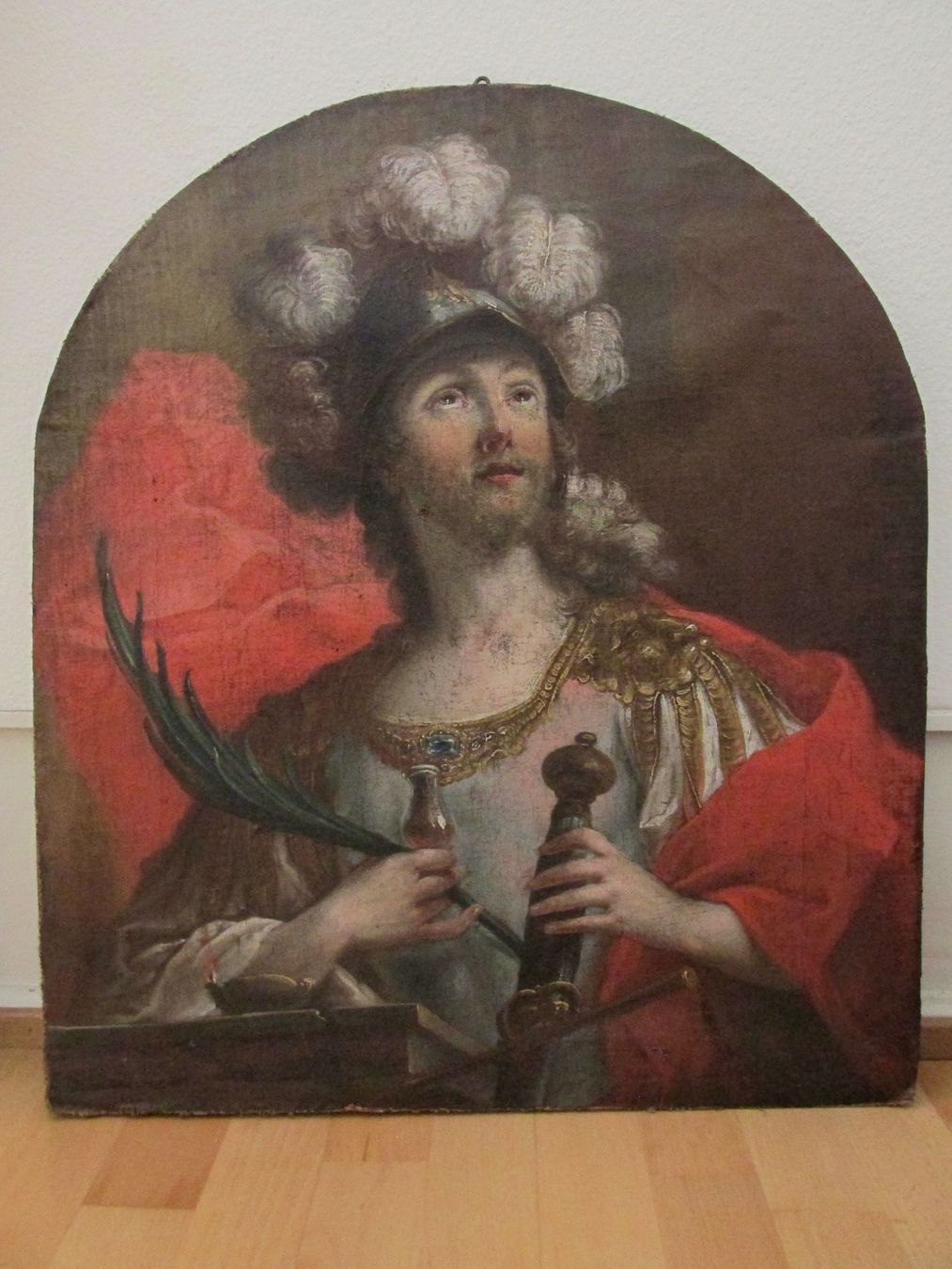 Dipinti: antikes Gemälde: Mann mit Helm und Schwert – Usato da Winterthur venduto da mat_q5d5