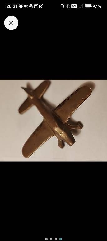 Figuren: Flugzeug - Sammelfigur aus Messing  – Gebraucht aus Wila von neu_s8qs 3