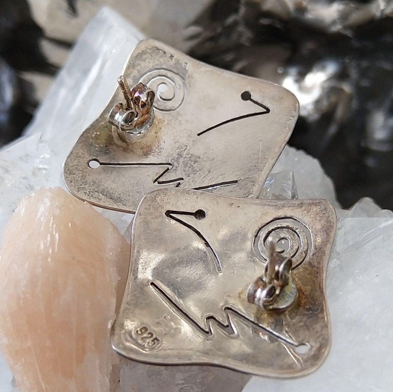 Orecchini pendenti & Orecchini a lobo: QUADRATISCHE OHRRINGE IN 925 SILBER – Usato da Romanshorn venduto da BoutiqueA 4