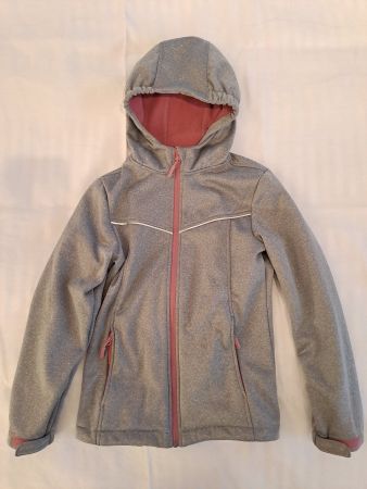 Softshell Jacke für Mädchen Gr. 146 Grau/Rosa