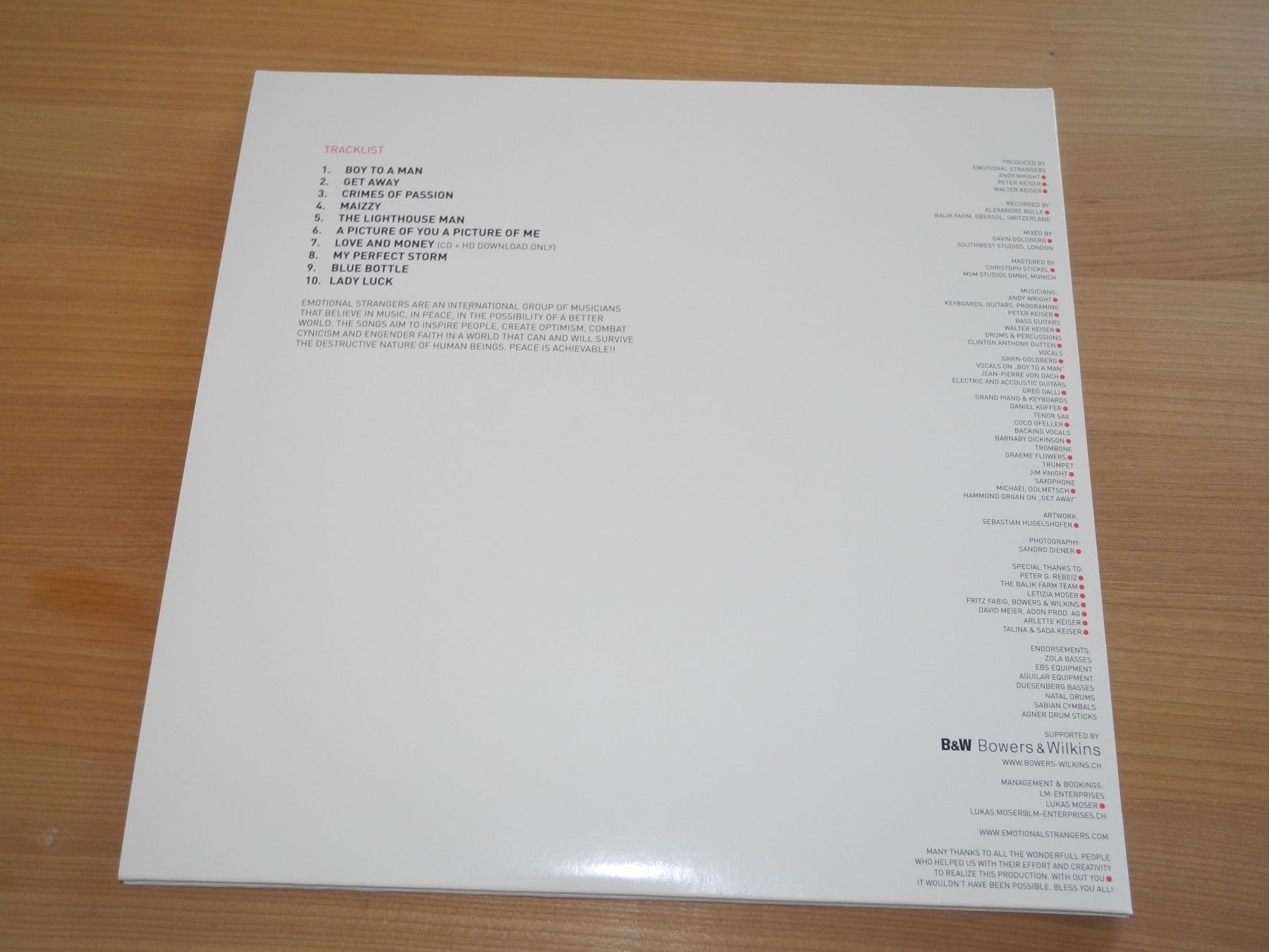 Dischi in vinile: EMOTIONAL STRANGERS: ES - B&W - AUDIOPHILE – Nuovo (secondo la descrizione) da Fahrwangen venduto da Swirl2 3