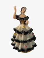 Figurine Porcelain Lady Dancing Dress Maissen