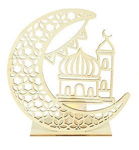 Lampade: Holz-Tischleuchte "Moschee" – Nuovo e nell'imballaggio originale da Grenchen venduto da SweetiesCH 1