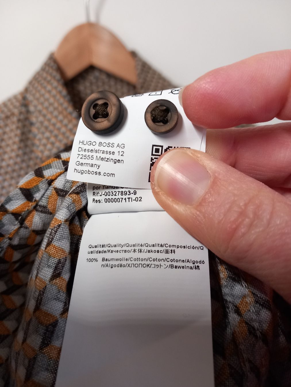 Hugo Boss Hemden: HUGO BOSS Herrenhemd Gr.S, Retro Muster – Gebraucht aus Gwatt (Thun) von umwelt-brocki 5