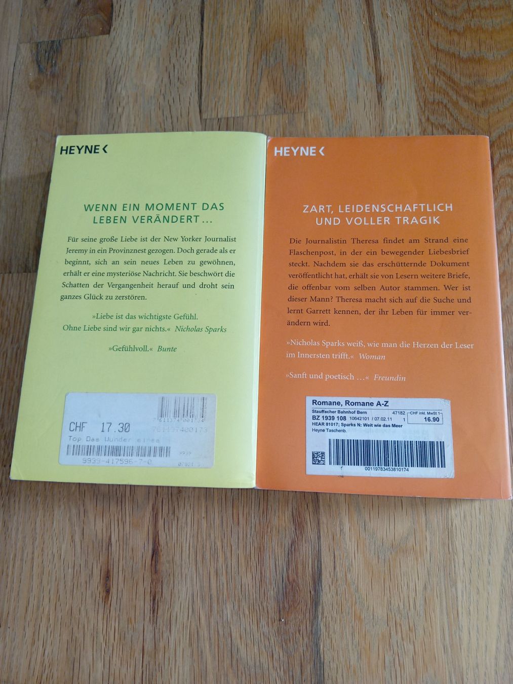 Libri: Weit wie das Meer und Das Wunder eienes Augenblicks – Usato da Zürich venduto da Mig_fpy8 2