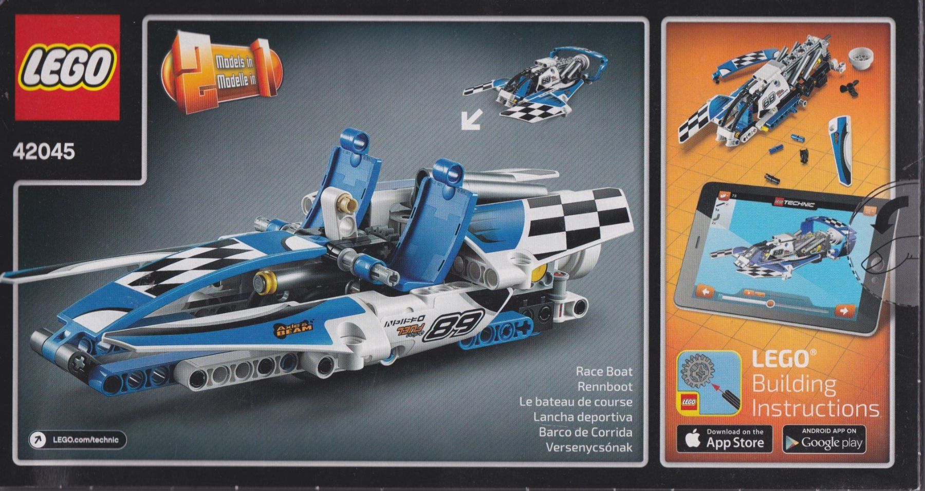 Lego Baukästen: LEGO TECHNIC 42045 IDROPLANO DA CORSA new – Neu und originalverpackt aus Vezia von Aquarius_Age 1