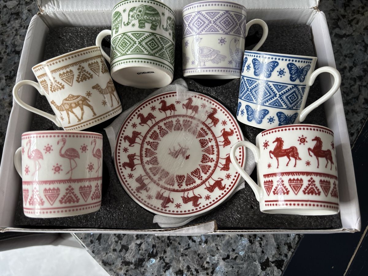 Set di piatti: 6 Karaca Espesso Kaffeetassen mit Unterteller, NEU – Nuovo e nell'imballaggio originale da Hendschiken venduto da Uraniali 1