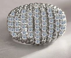 Bague argent avec zircons cubiques