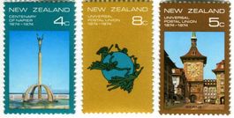 Briefmarken "Weltpostverein". Neuseeland.