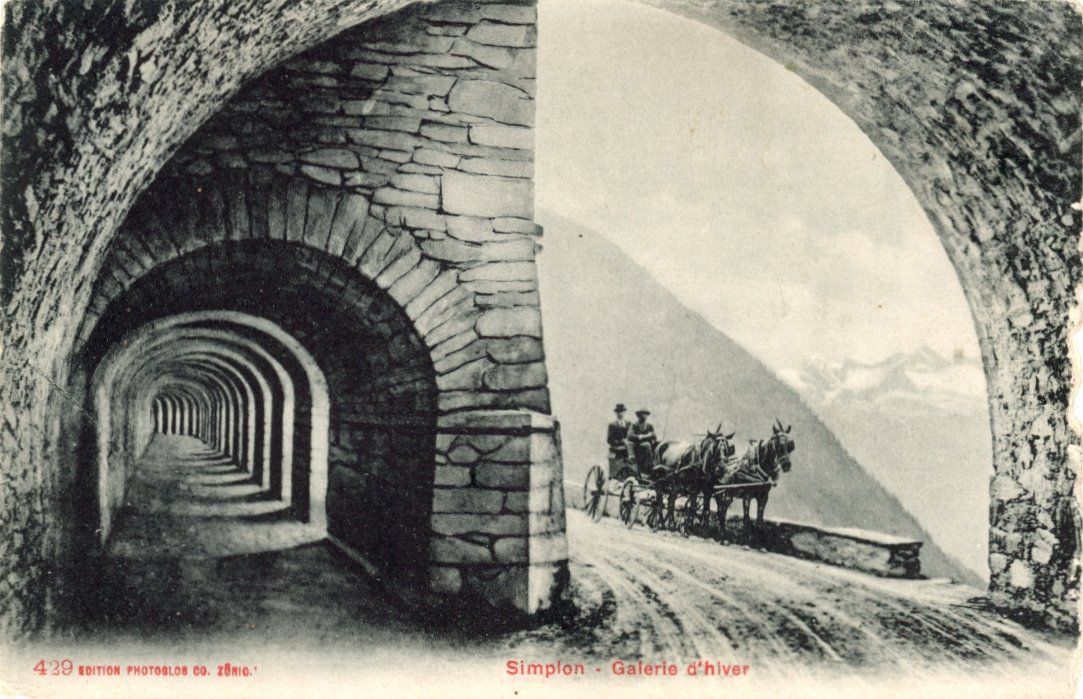 Cartoline postali: Simplon - Strasse   VS       4  diverse Karten – Usato da Brig venduto da Valcards54 1