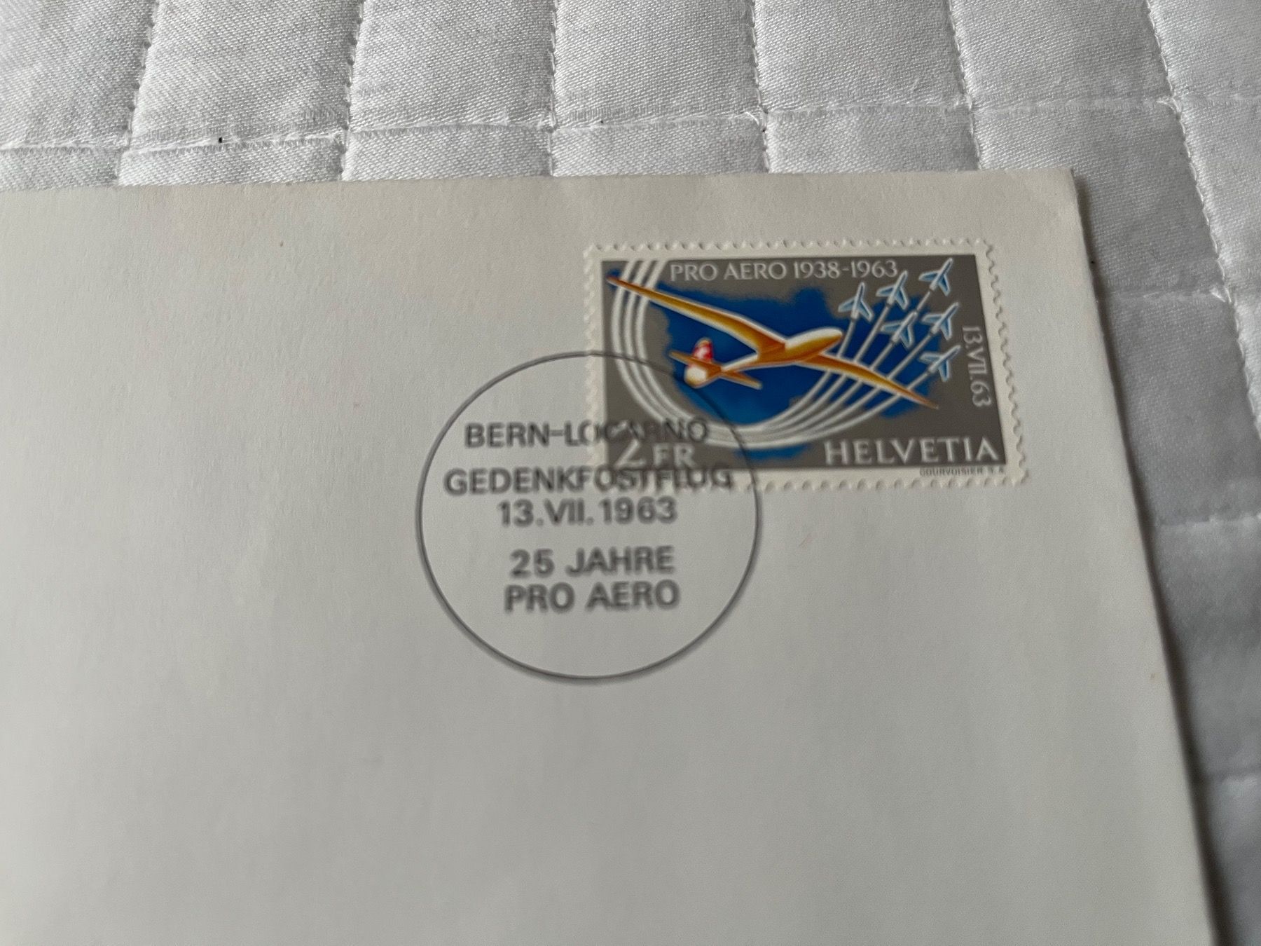 Tutti i francobolli: Bern Locarno Gedenkpostflug 1963 – Nuovo (secondo la descrizione) da Zürich venduto da engebrunau 2