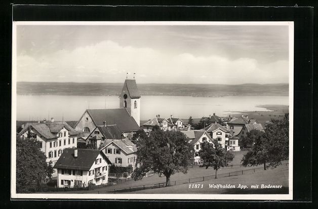 Ansichtskarten: Wolfhalden, Teilansicht mit Bodensee aus – Gebraucht aus Berlin von bartko-reher