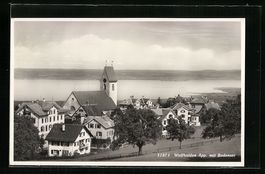 Wolfhalden, Teilansicht mit Bodensee aus