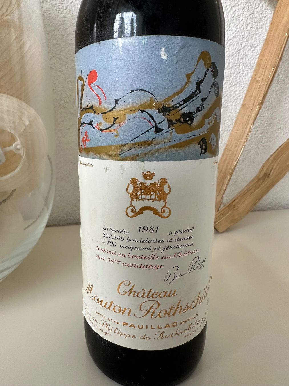 Mouton Rothschild Vino: Château Mouton Rothschild 1981 – Nuovo (secondo la descrizione) da Yens venduto da Rilou80 1