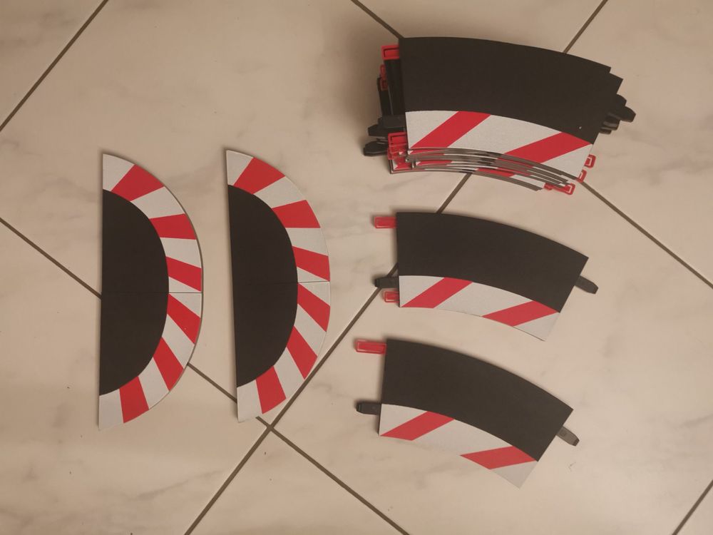 Carrera Randstreifen 1/3 Gerade Set / 4 Stück