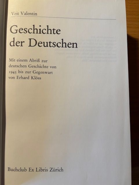 Livres: Veit Valentin: "Geschichte der Deutschen" – D'occasion à Seon par retep012 3