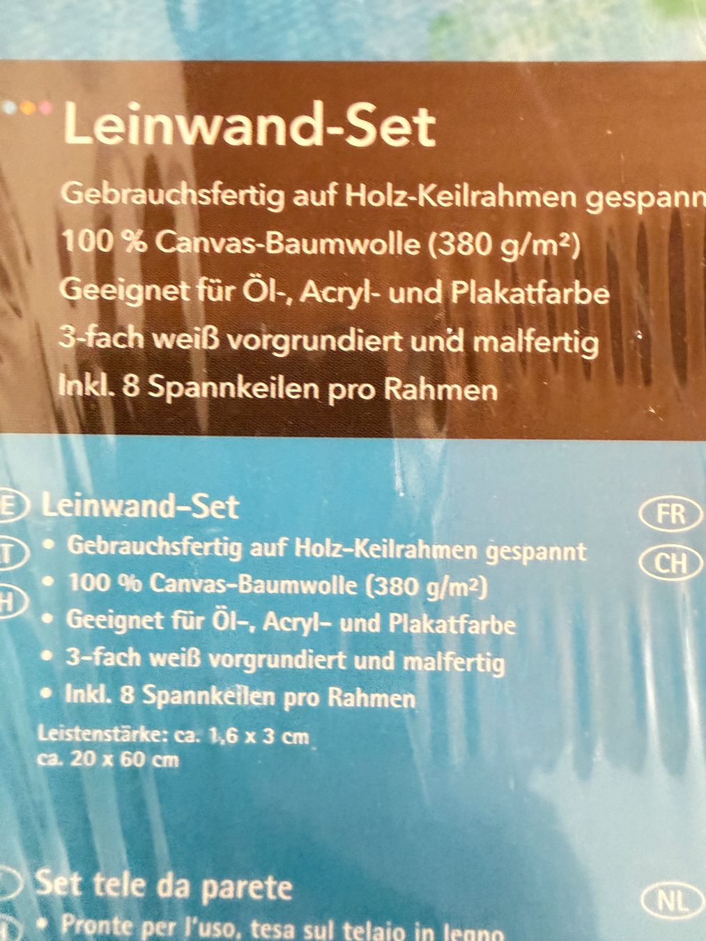 Foto & Immagini: Leinwand-Set 3x 20x60 cm NEU – Nuovo e nell'imballaggio originale da Teufen AR venduto da Maleaa 3