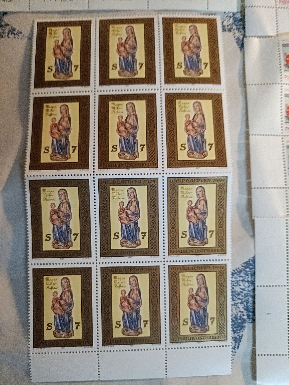 Tutti i francobolli: 5 BRIEFMARKEN BOGEN ÖSTERREICH – Nuovo (secondo la descrizione) da Sargans venduto da Polifemo58 2