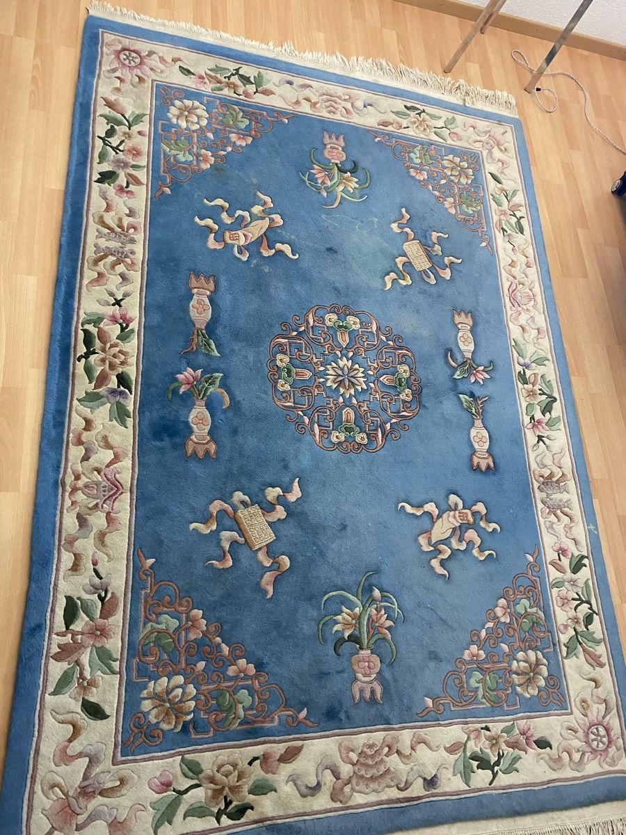 Teppiche: China Teppich, hellblau, Vintage Style – Gebraucht aus Weinfelden von MariaTG