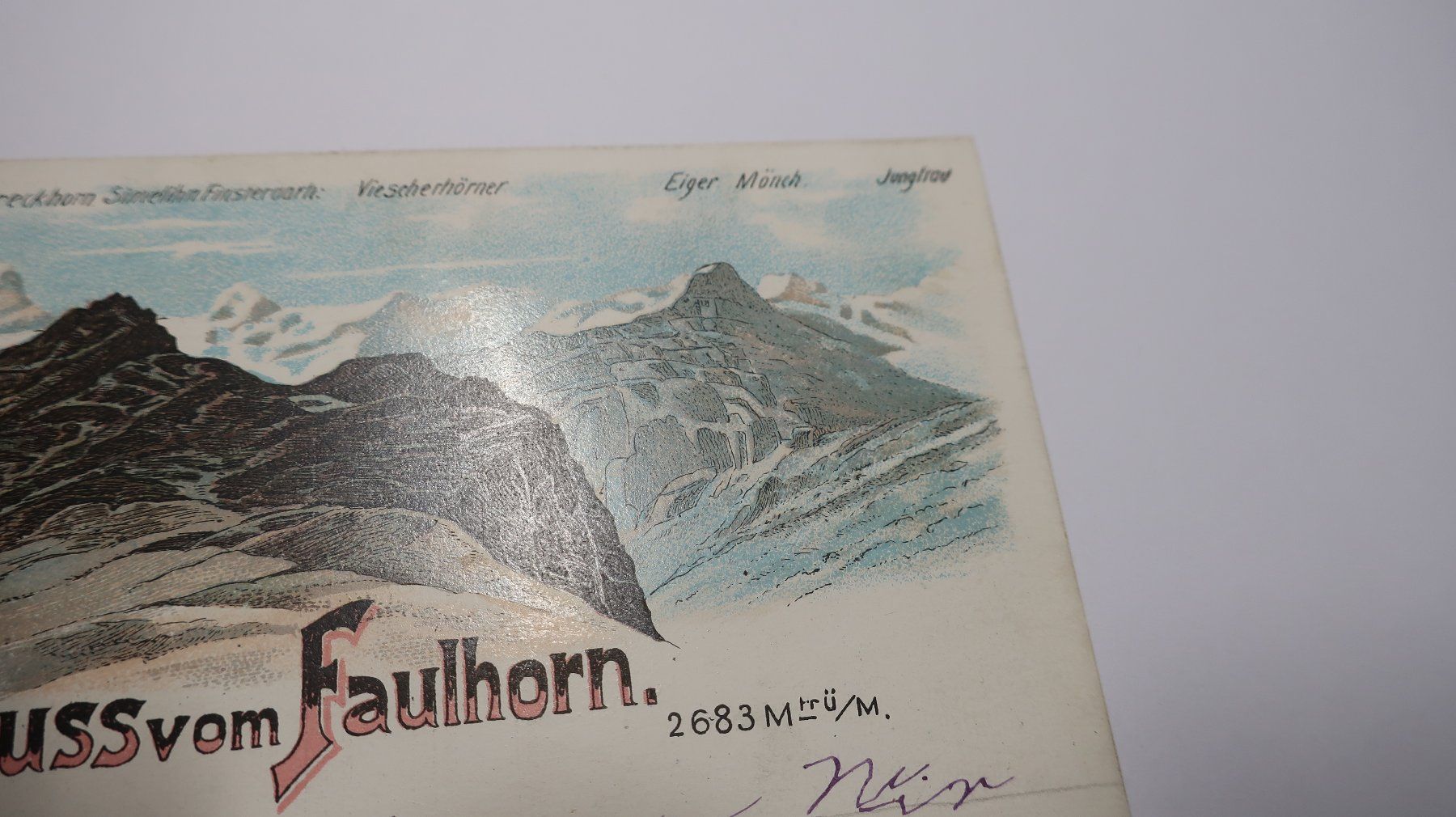 Ansichtskarten: Gruss vom Faulhorn  1899 – Gebraucht aus Cormoret von Pascalll2001 3