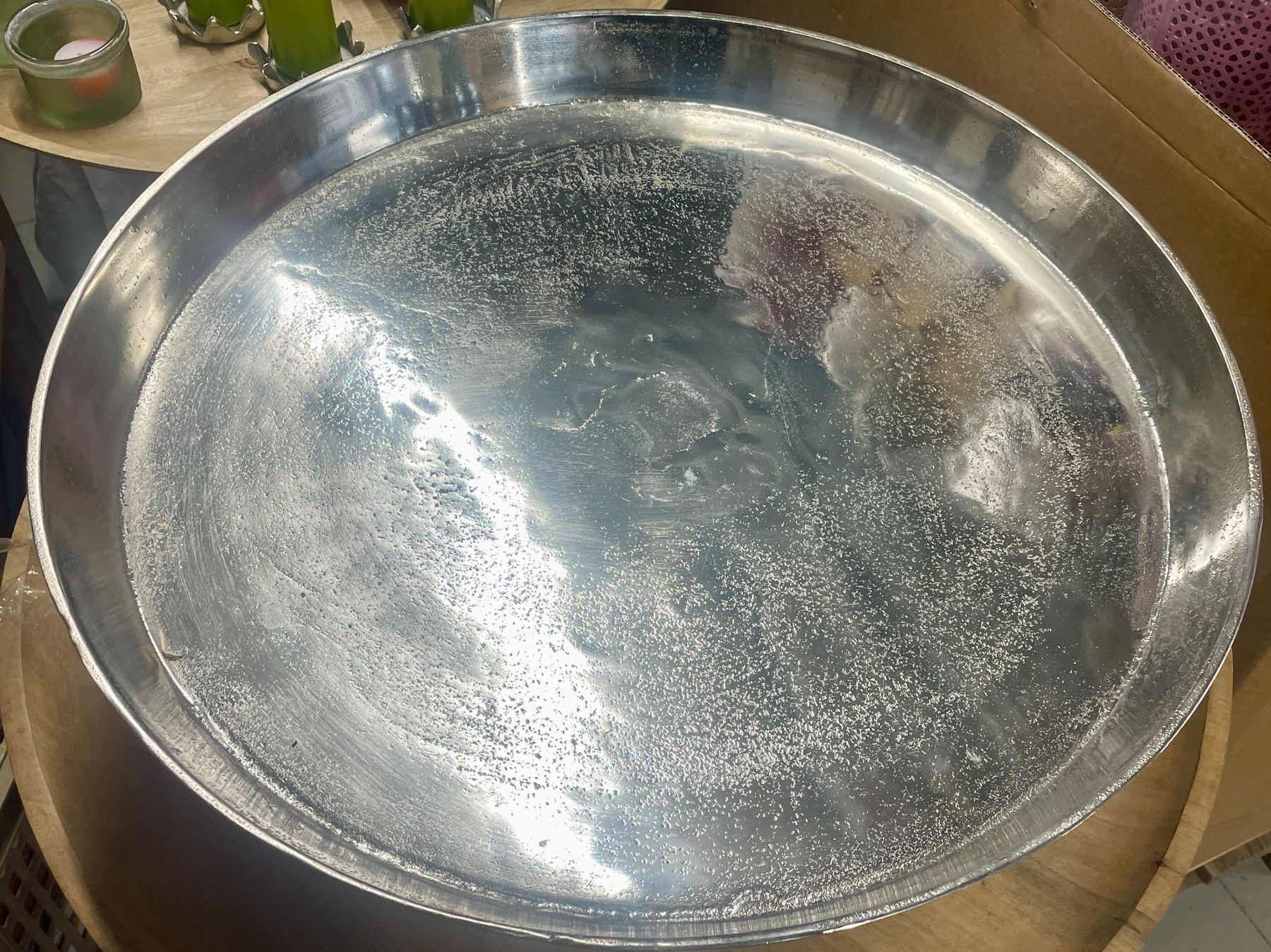 Tutte le decorazioni: Grosse Aluschale, Platte, Dekoschale Neu – Nuovo e nell'imballaggio originale da Volketswil venduto da rubin74 3