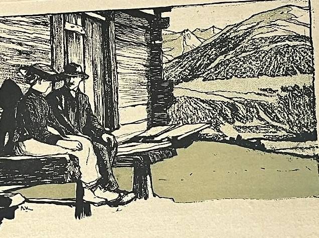 Incisioni: Edouard Vallet  gravure bois Valais – Usato da PULLY venduto da RAPHAEL1953 2