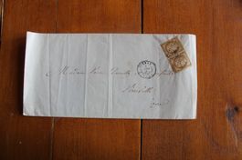 1852 Hochzeitseinladung F,  in Vienne F, Nr 1 Doublette