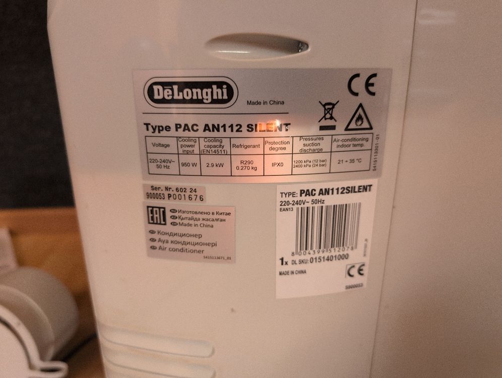 De'Longhi Klimageräte: Klimaanlage DeLonghi PAC AN112 Silent – Gebraucht aus Winterthur von The_widi 1