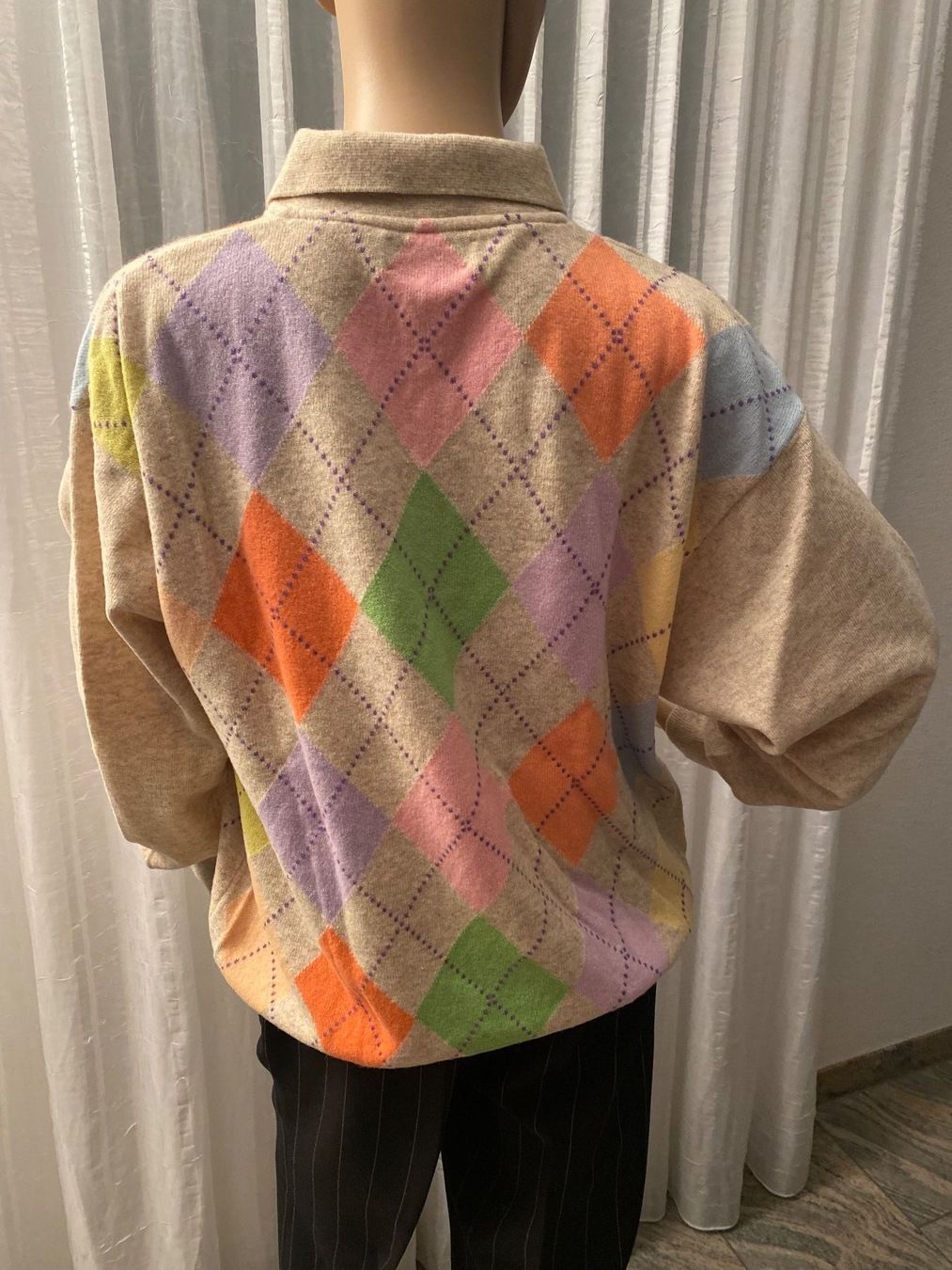 Benetton Pullover & Sweatshirts: Extravaganter BENETTON Rhomben Pullover, pastell, M/L – Neu (gemäss Beschreibung) aus Winkel von ferrari2022 5