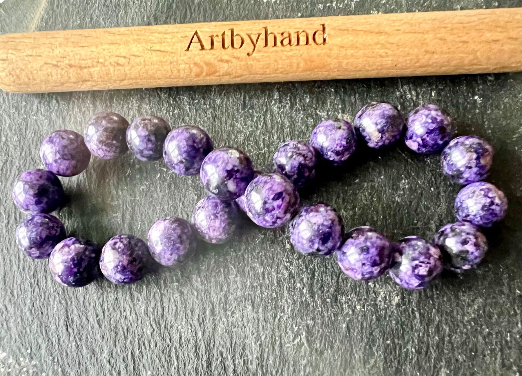 Sibirische Rarität: Charoit-Armband – Violette Poesie (Neu (gemäss ...