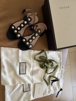 Gucci Sandalen schwarz Perlen Grösse 37 mit Staubbeutel