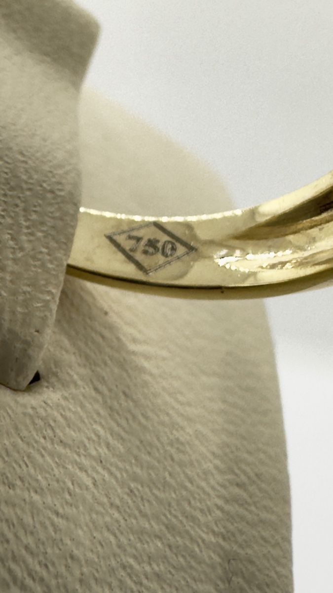 Anelli: 750/18 Karat Gold Ring mit 050 Ct Brillanten – Usato da Murg venduto da MTGold 4