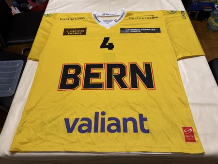 SC Bern Gameworntrikot Junioren Nummer 4 Grösse XL