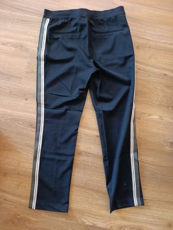 H&M Business Hosen schwarz mit Stoffstreifen, L, neu