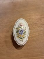 Porcelaine de Limoges Dose Blumen Goldrand 1992