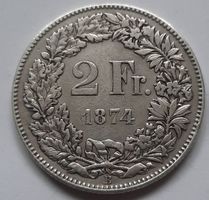 1874 2 Franken