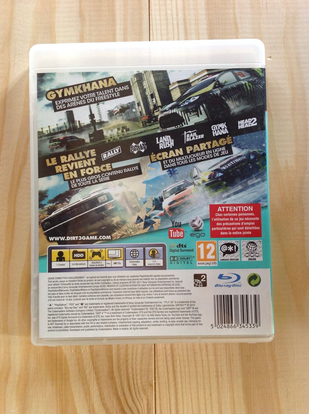 Jeux: jeux PS 3 - Dirt 3 – D'occasion à Vuiteboeuf par broticaire 1