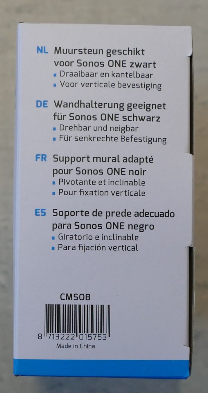 Supporti a parete: SONOS ONE Wandhalter – Nuovo e nell'imballaggio originale da Zuzwil SG venduto da visuella 1