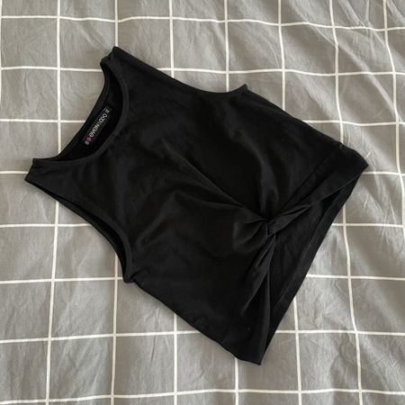 Tanktop mit Knoten, Grösse XS, schwarz