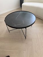 Sofatisch Marmoroptik Schwarz