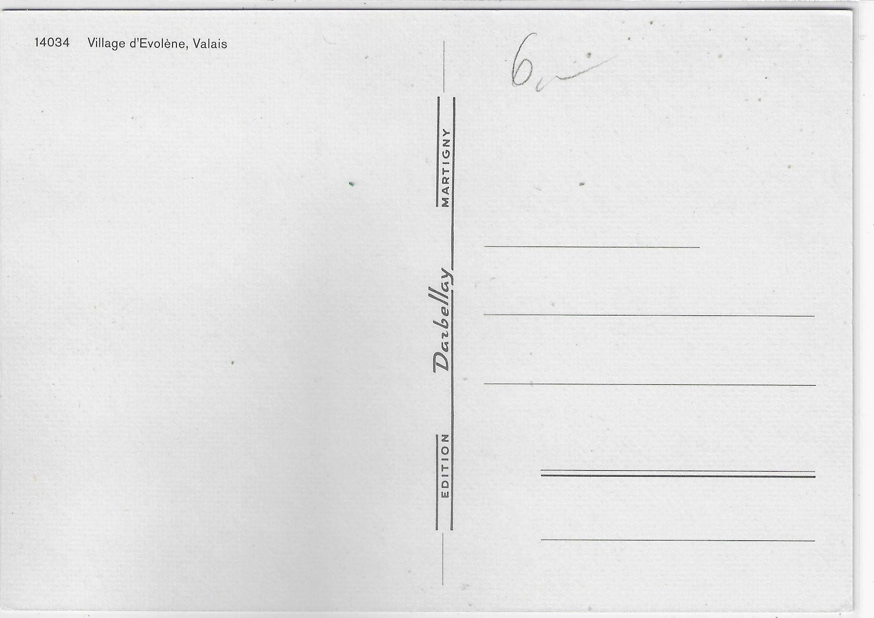 Cartoline postali: Village d'Evolene – Usato da Ettingen venduto da Kartenplanet 1